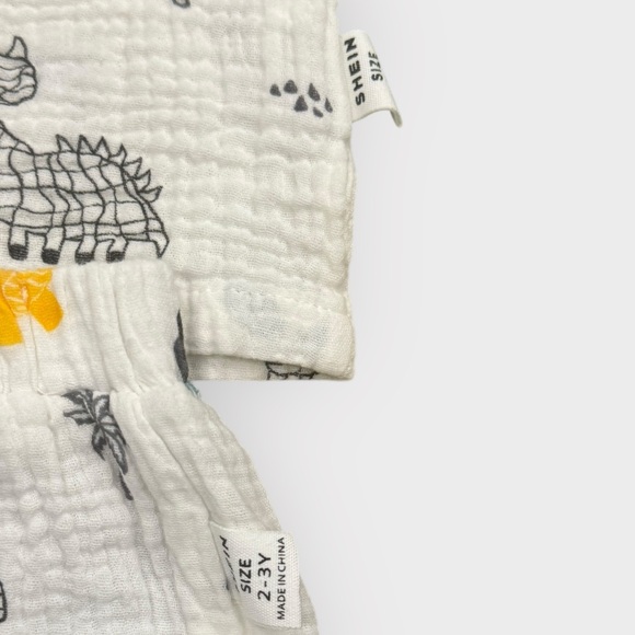 2T Dino Outfit Bundle • 3 Complete Sets + Hats • Summer Shorts Sets - Picture 13 of 14